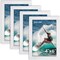 4x6 Picture Frame Bulk-4 Pack, Photo Frame 4x6 with HD Plexiglass, White Picture Frames Collage Wall Decor, Wall & Tabletop Picture Frames